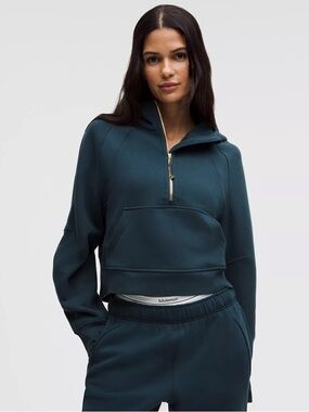 Lululemon Scuba Oversized Half-Zip Hoodie XS/SMALL Indochine Blue